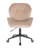 HR212K Scaun Latte Catifea cu Bază Neagră