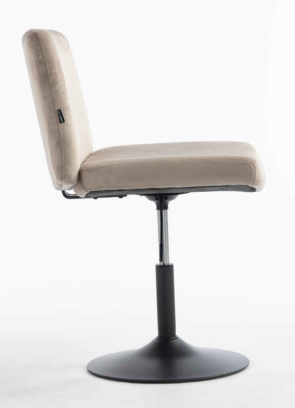 HR150K Scaun Latte din Catifea cu Bază Neagră