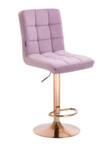 HR7009W Scaun Catifea Mov cu Bază Aurie
