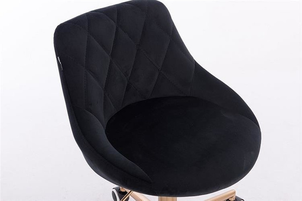 HR1054K Scaun Negru Catifea