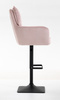 HR250KW Scaun Catifea Roz Pudra Bază Neagră