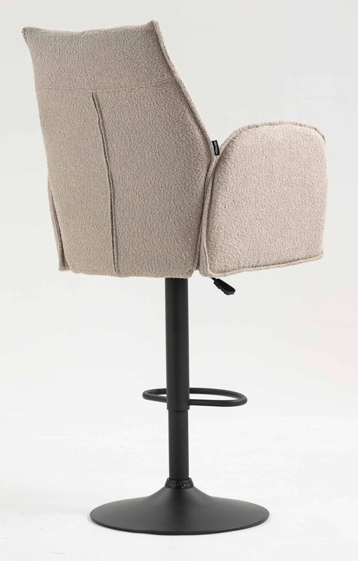 HR280W Scaun Latte Boucle cu Bază Neagră