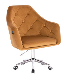 HR831K Scaun Catifea Galben