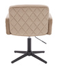 HR802CROSS Scaun Latte din Catifea cu Bază Neagră