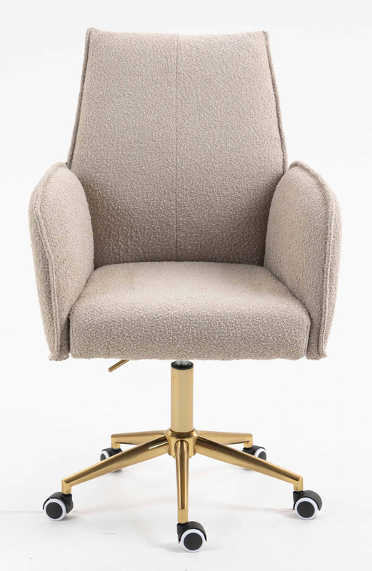 HR280K Scaun Latte Boucle cu Bază Aurie