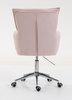 HR250K Scaun Catifea Roz Pudra Bază Cromata