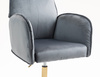HR280N Scaun Grafit  din Catifea cu Bază Aurie