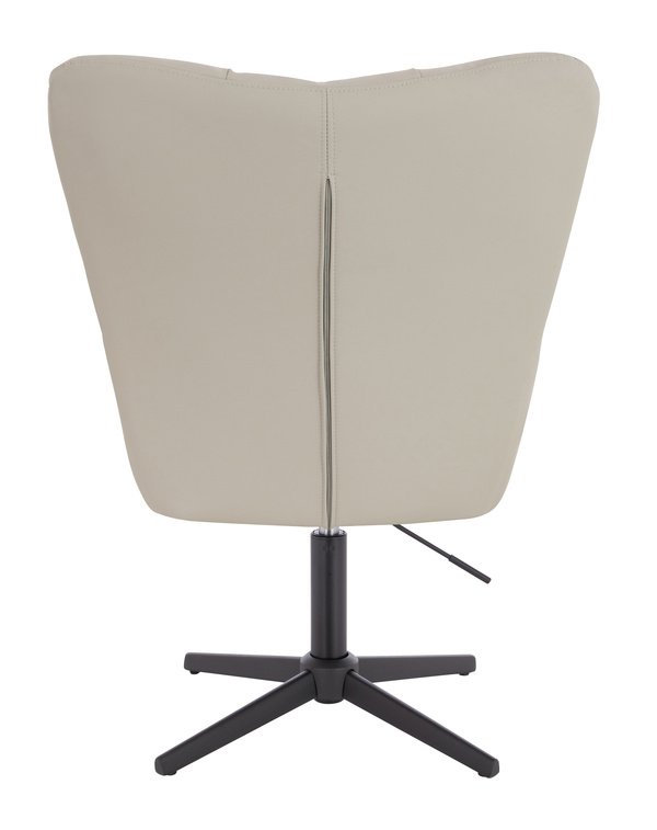 HR650CROSS Scaun Ecru Piele Ecologica Premium Soft cu Bază Neagră