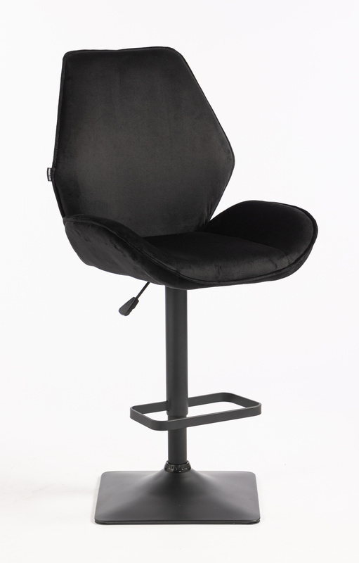 HR350KW Scaun Neagră din Catifea Bază Neagră
