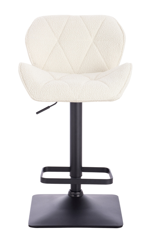 HR111KW Scaun Crem Boucle cu Bază Neagră