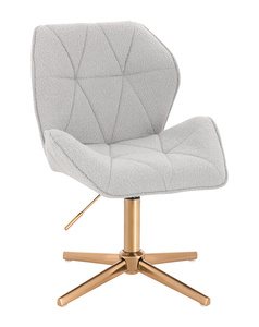 HR212CROSS Scaun Gri Boucle cu Bază Aurie