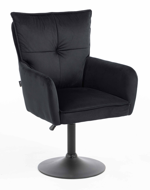 HR250N Scaun Catifea Neagră Bază Neagră
