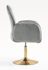 HR280N Scaun Gray din Catifea cu Bază Aurie