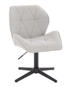 HR212CROSS Scaun Gri Boucle cu Bază Neagră