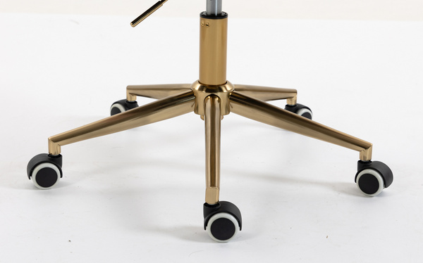 HR250K Scaun Catifea Roz Pudra Bază Aurie