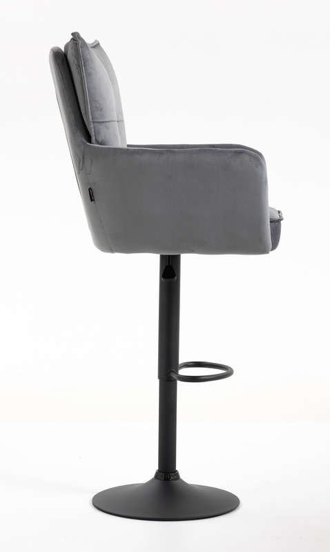 HR250W Scaun Catifea Grafit Bază Neagră