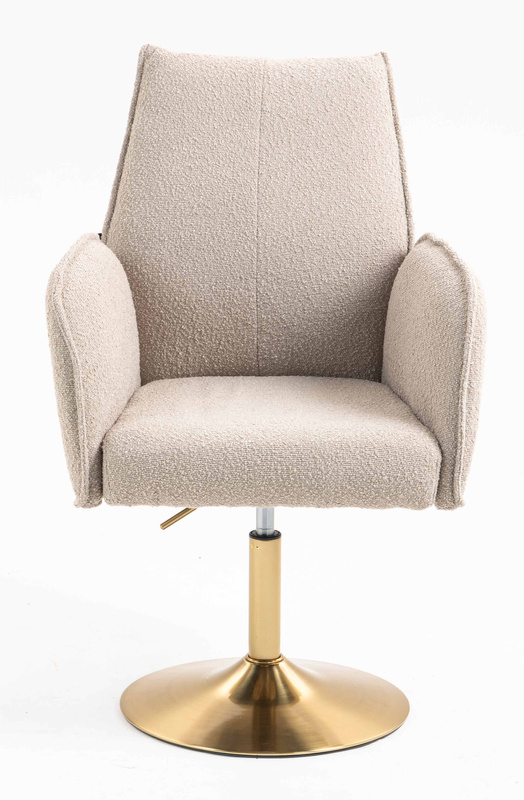 HR280N Scaun Latte Boucle cu Bază Aurie