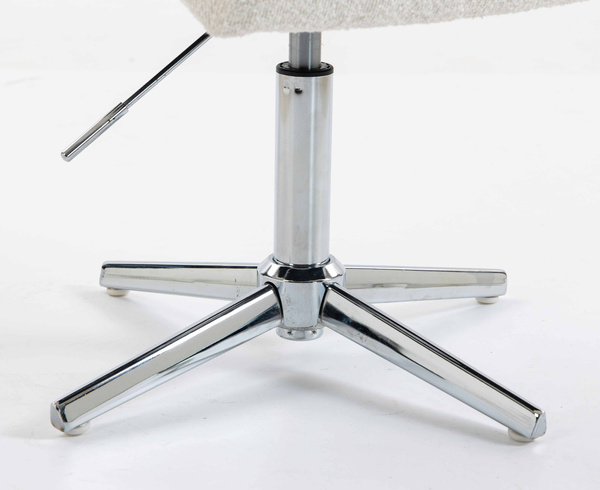 HR8404CROSS Scaun Crem Boucle cu Bază Cromata