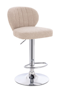 HR193W Scaun Latte Boucle cu Bază Cromata