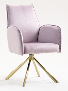HR280 BAZĂ STEA Scaun Mov din Catifea cu Bază Aurie