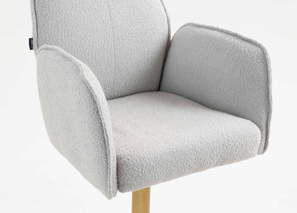 HR280KW Scaun Gri Boucle cu Bază Aurie