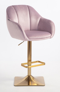 HR2055KW Scaun Mov din Catifea cu Bază Aurie