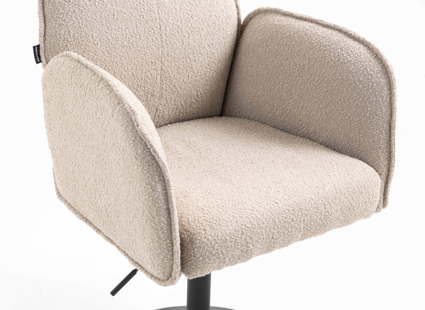HR280N Scaun Latte Boucle cu Bază Neagră