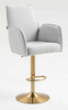 HR280W Scaun Gri Boucle cu Bază Aurie