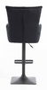 HR250KW Scaun Catifea Neagră Bază Neagră