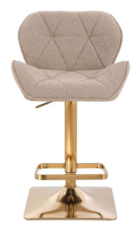 HR111KW Scaun Latte Boucle cu Bază Aurie