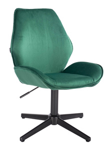 HR350CROSS Scaun Verde din Catifea Bază Neagră