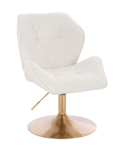 HR212N Scaun Crem Boucle cu Bază Aurie