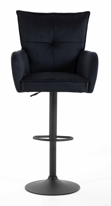 HR250W Scaun Catifea Neagră Bază Neagră