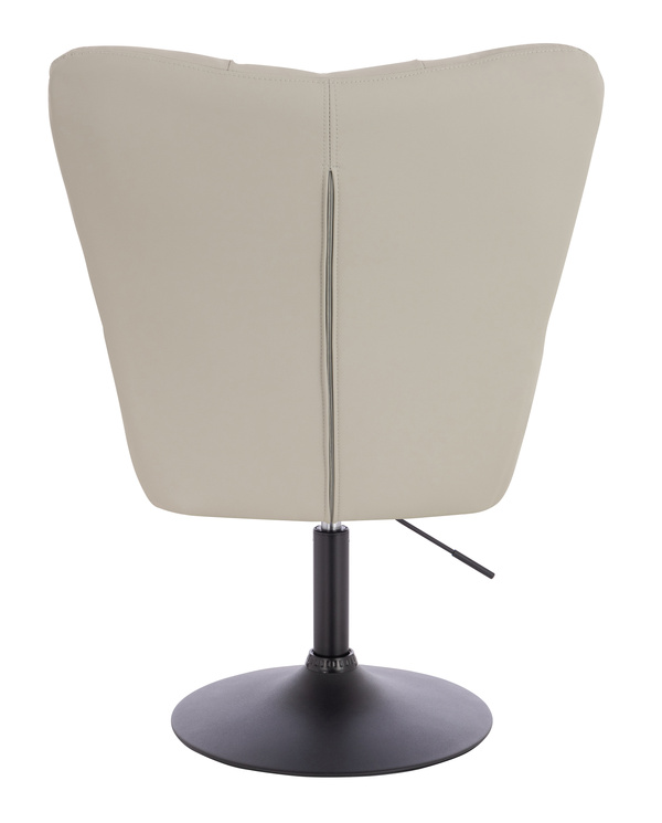 HR650N Scaun Ecru Piele Ecologica Premium Soft cu Bază Neagră