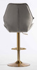 HR350W Scaun Gray din Catifea Bază Aurie