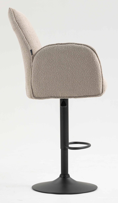 HR280W Scaun Latte Boucle cu Bază Neagră