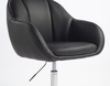 HR2055N Scaun Neagră din Piele Ecologica cu Bază Cromata