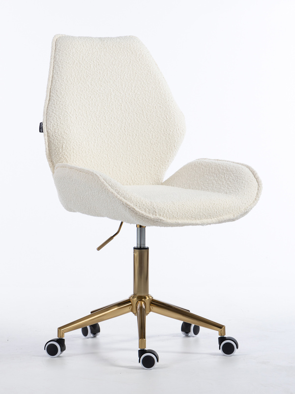 HR350K Scaun Boucle din Catifea Bază Aurie