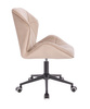 HR212K Scaun Latte Catifea cu Bază Neagră