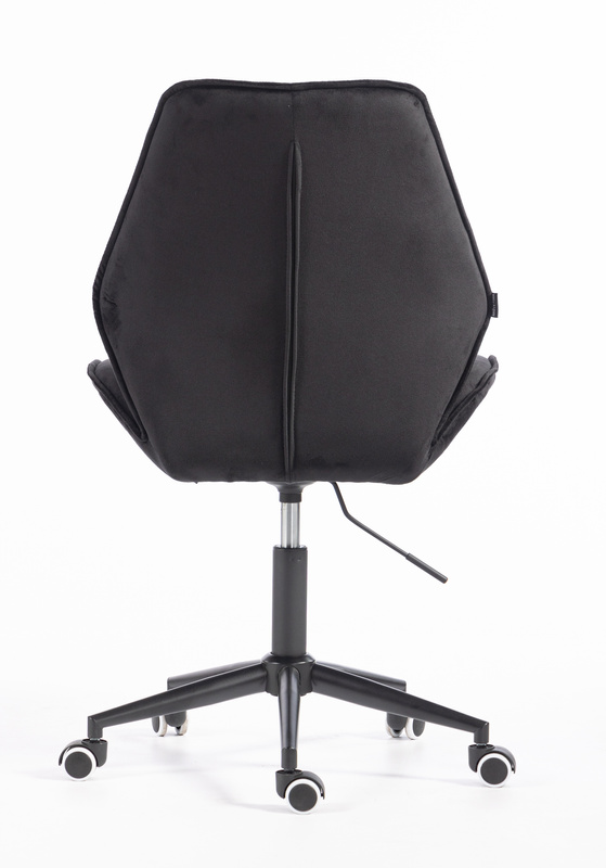 HR350K Scaun Neagră din Catifea Bază Neagră