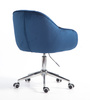 HR2055K Scaun Bleumarin din Catifea cu Bază Cromata