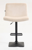 HR150KW Scaun Crem din Catifea cu Bază Neagră