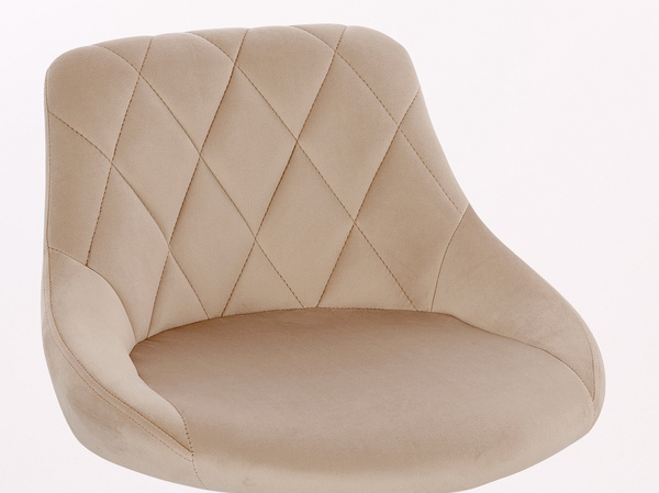 HR1054CROSS Scaun Latte Catifea cu Bază Aurie