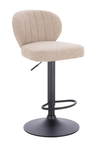 HR193W Scaun Latte Boucle cu Bază Neagră