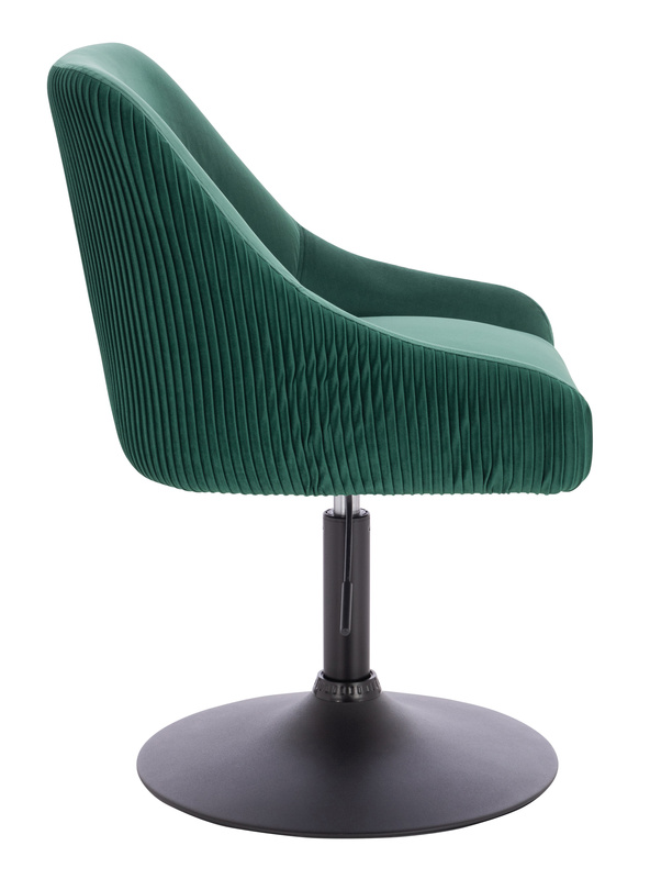 HR920N Scaun Verde din Catifea cu Bază Neagră