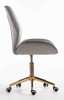 HR350K Scaun Gray din Catifea Bază Aurie