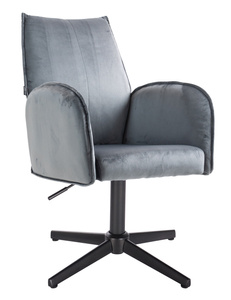 HR280CROSS Scaun Grafit din Catifea cu Bază Neagră