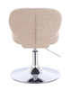 HR193N Scaun Latte Boucle cu Bază Cromata