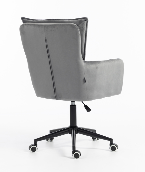 HR250K Scaun Catifea Grafit Bază Neagră