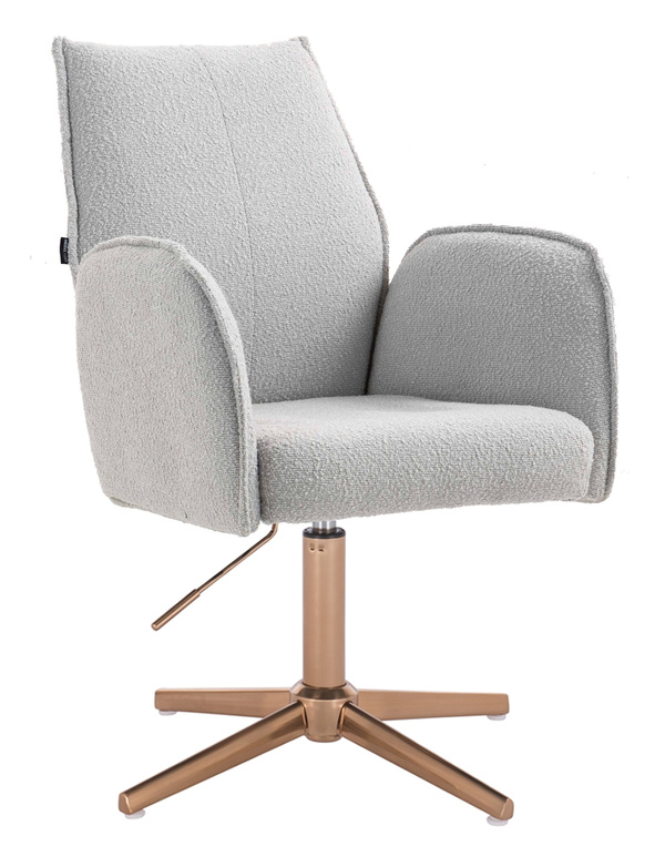 HR280CROSS Scaun Gri Boucle cu Bază Aurie